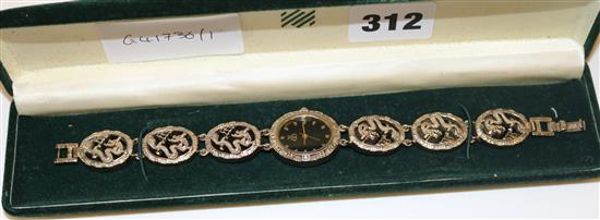 Ladies 925 silver dress watch